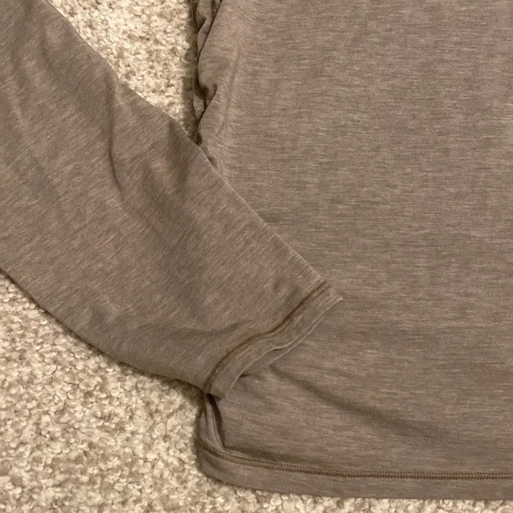 Lululemon Carbon Dust cinched cashmere long sleeve top